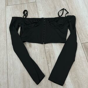 Princess Polly Black long sleeve corset